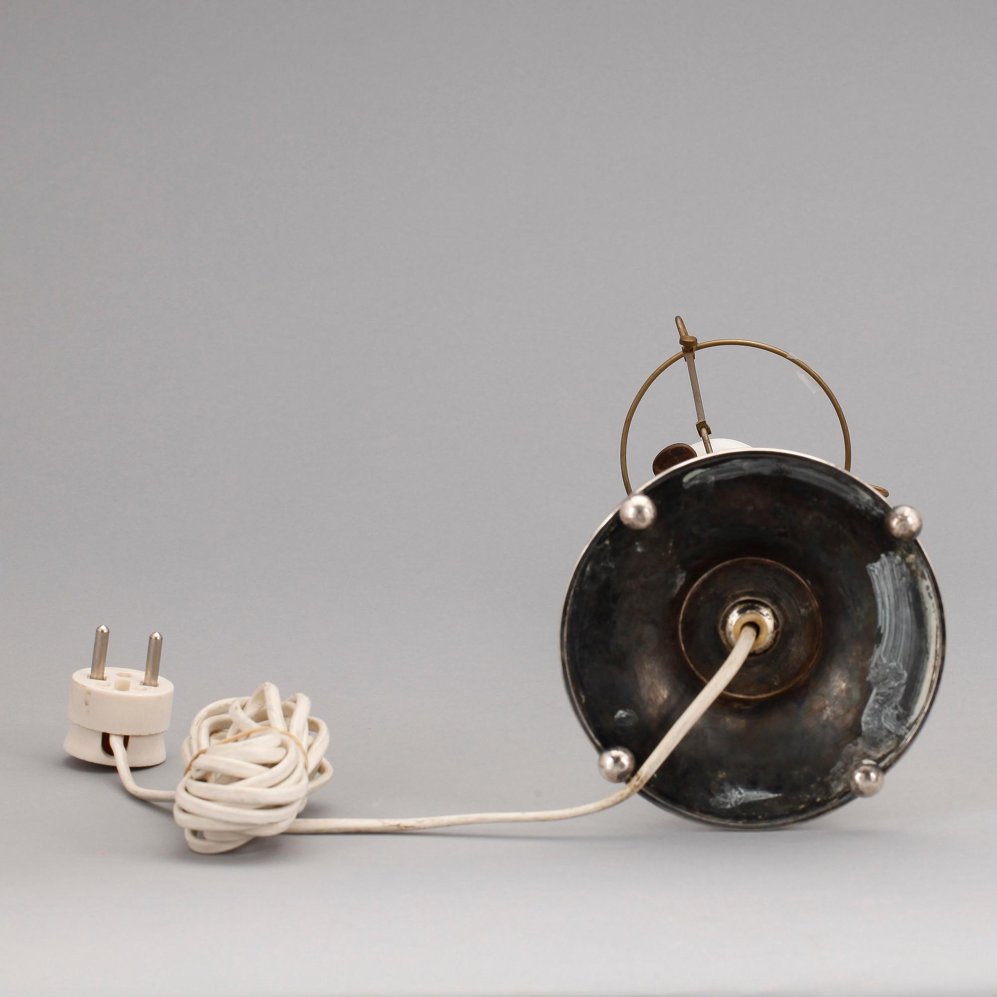 BORDSLAMPA, silver, CG Hallberg, Stockholm 1930.