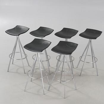 Six bar stools from Mobles 114 Barcelona, 21th century.