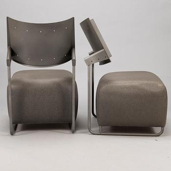 HARRI KORHONEN, fåtöljer ett par, "Oscar", Inno Interior. Formgiven 1989.