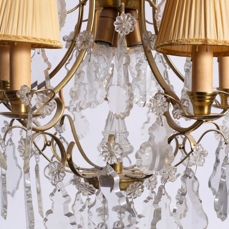 Chandelier, Rococo style, mid-20th century.