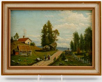 CARL AUGUST FAHLGREN, olja på pannå, sign.