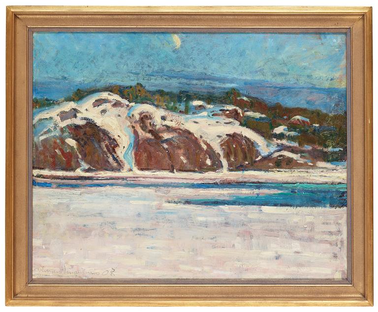 Rikard Lindström, "Vinterstudie" (Winter landscape).