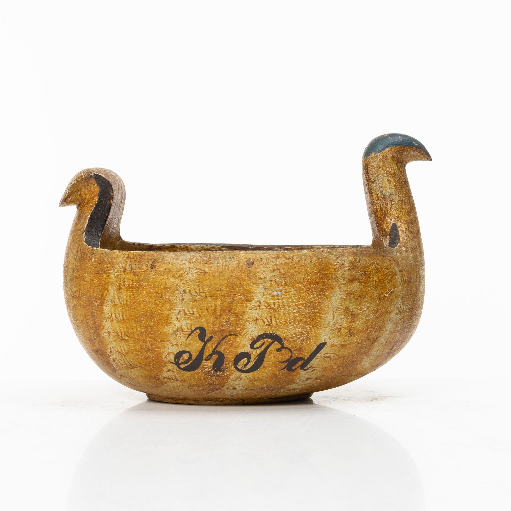 Oil lamp, Folk art, 19th century.