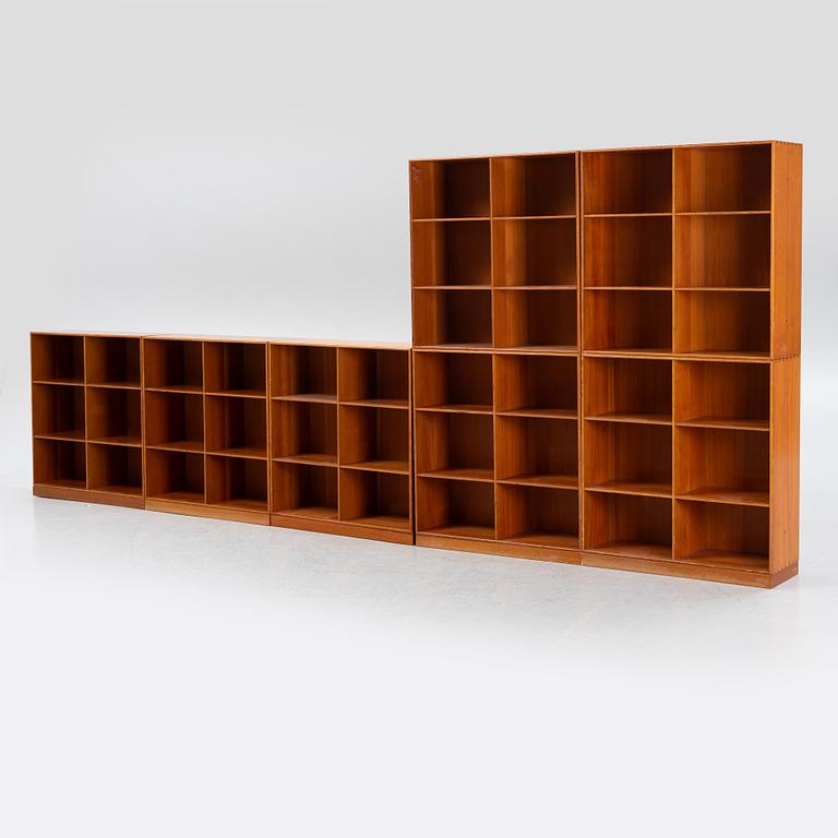 Mogens Koch, a seven part bookcase with five plinths. Rud Rasmussens, Copenhagen, Denmark.