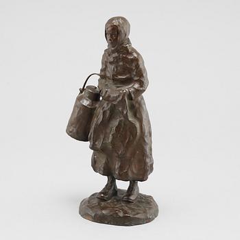 a bronze sculpture, signed and dated 1906.