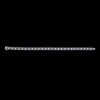 918. ARMBAND med varannan safir och varannan briljantslipad diamant. Diamanter totalt ca 1.35 ct.