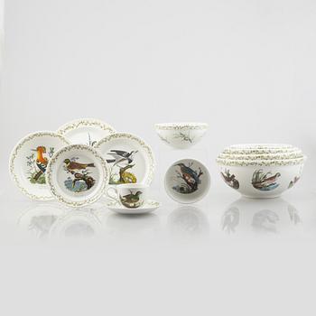 Mat- och kaffeservis, 55 delar, porslin, "Birds of Britain", Portmeirion, England.
