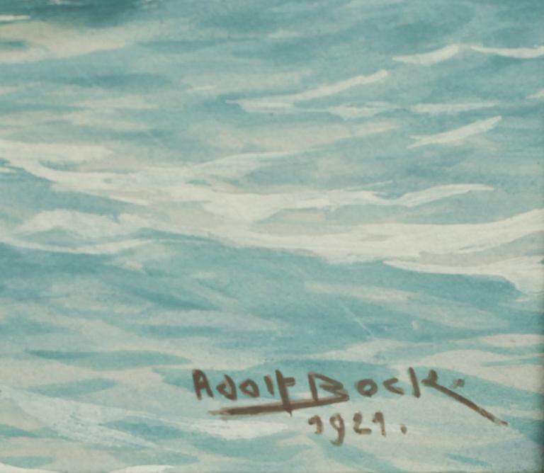 ADOLF BOCK, gouache, sign o dat- 1929.