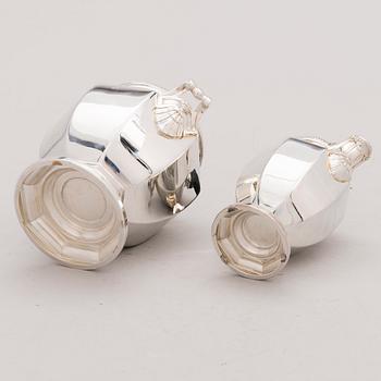A TEA AND COFFEE SET, silver plated, Christofle, France, middle of the 20th century.