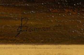 English school, 19th century, Romantic landscape.