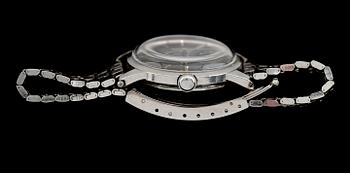 ARMBANDSUR, stål, Lemania, 1900-talets mitt.