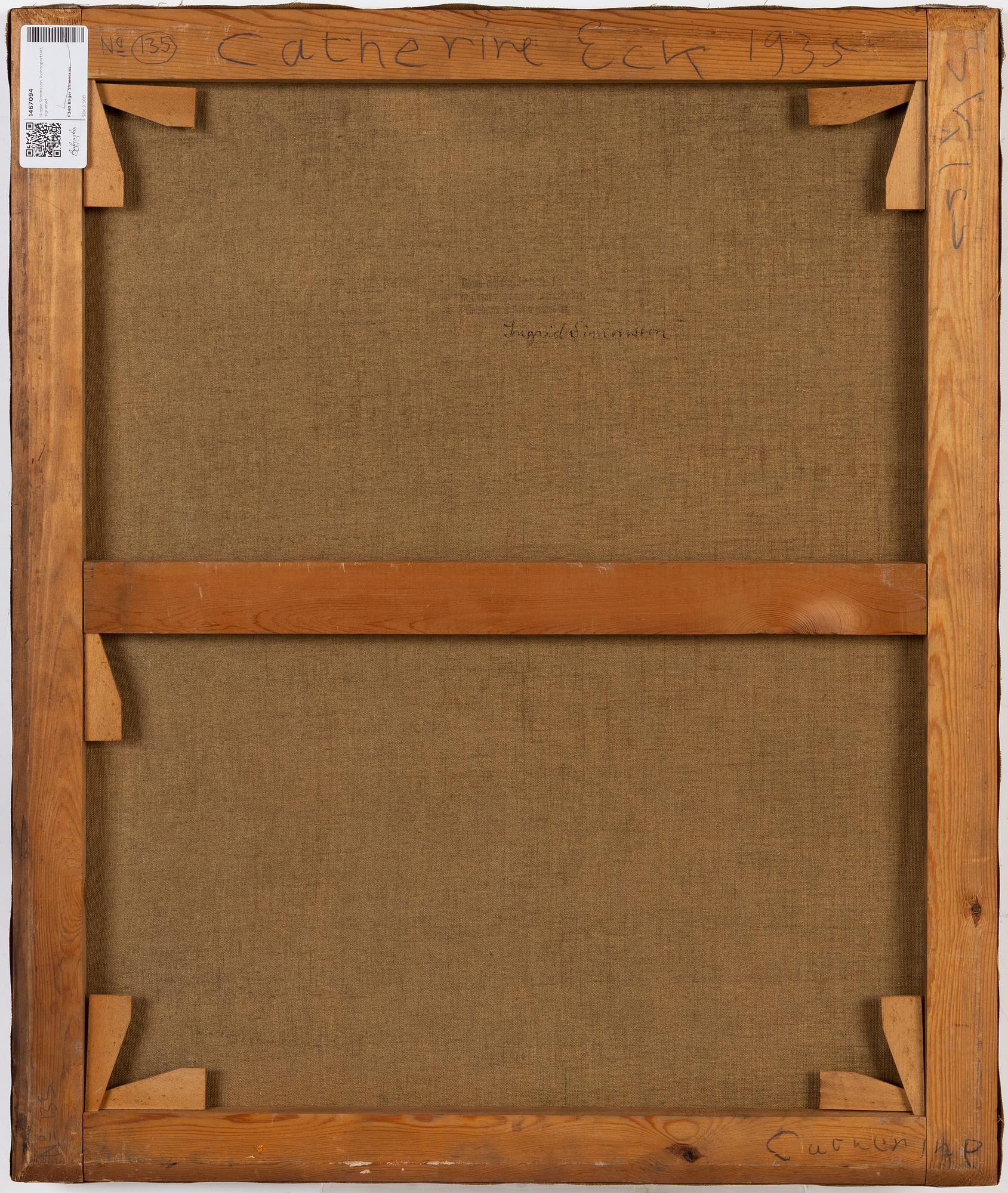 Birger Simonsson, oil on canvas, signed by the estate.