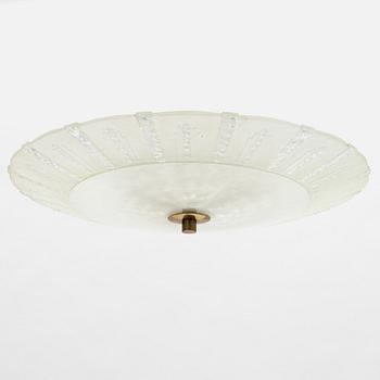 A glass ceiling lamp, mid-20th Century.