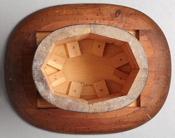 Axel Einar Hjorth, a stained pine "Utö" table, Nordiska Kompaniet, Sweden 1930's.