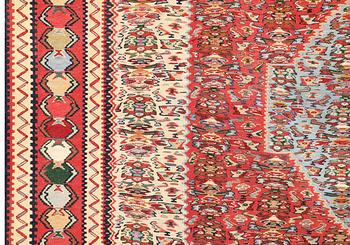 A Senneh kilim carpet,  c 271 x 200 cm.