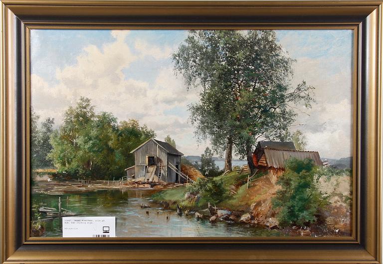 OKÄND KONSTNÄR, olja på duk, bär otydlig sign.