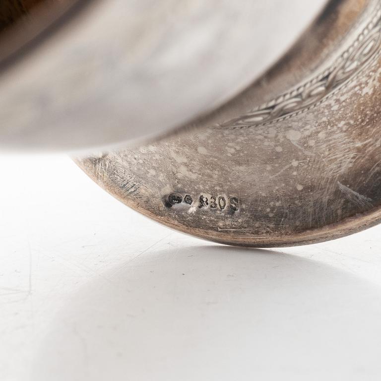Cup, 7 pcs, silver, including CG Hallberg, Stockholm 1918.