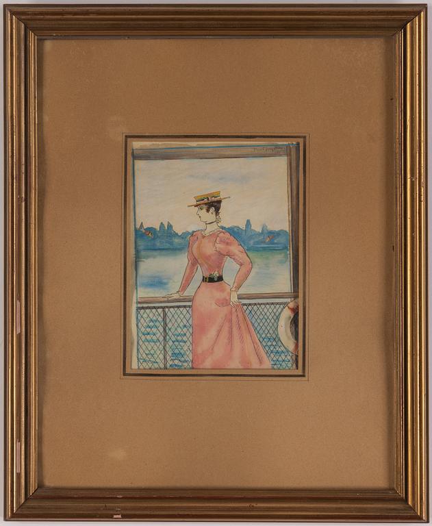 KURT JUNGSTEDT, watercolours, 4, signed one dated 1925.