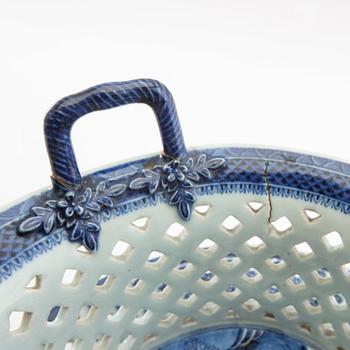 Galleried bowl with plate China circa 1800 porcelain.