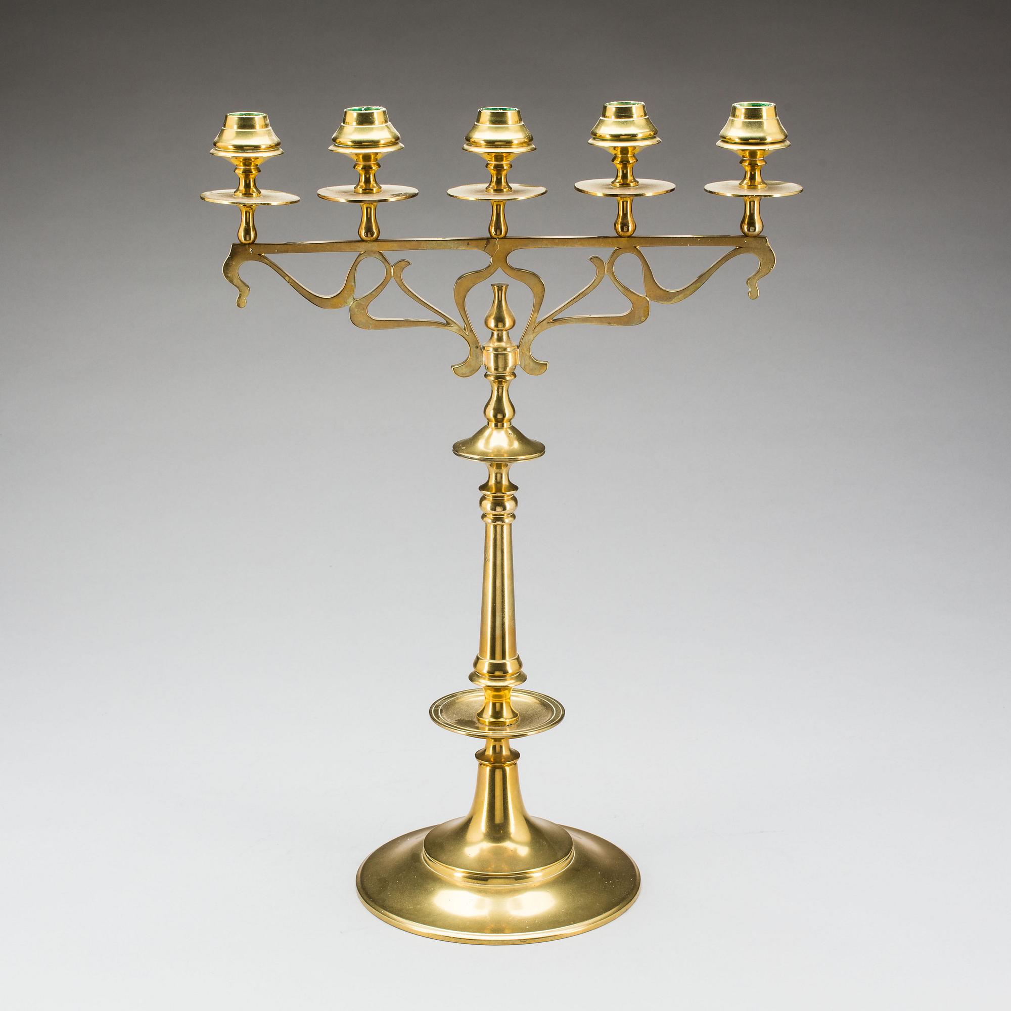 KANDELABER, jugend. Märkt Georg Wojidkow o Co, Malmö.