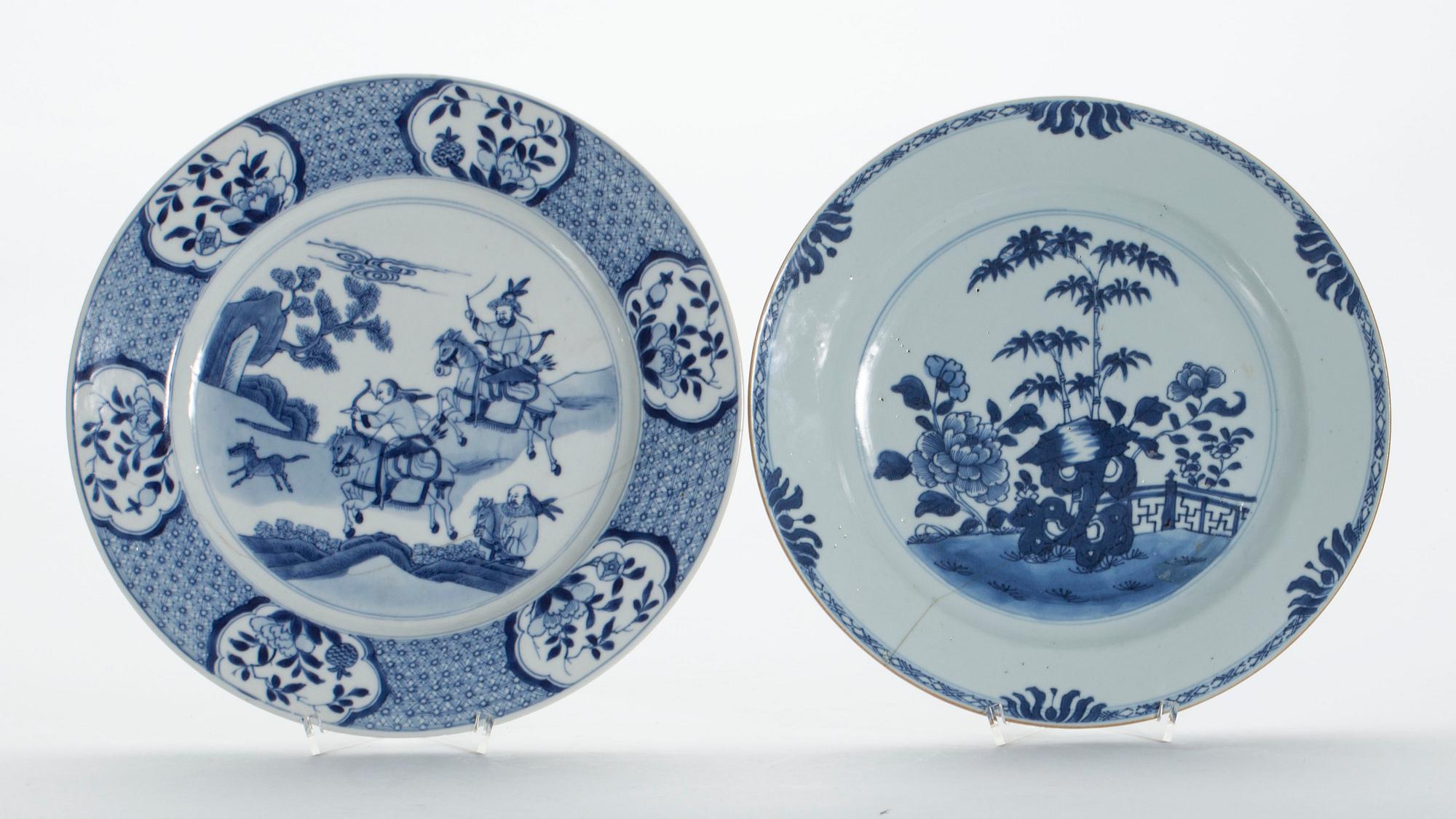 FAT, 2 stycken, porslin, Kina Kangxi samt Qianlong.