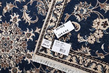 A runner carpet, Nain, part silk, ca 374 x 75 cm.