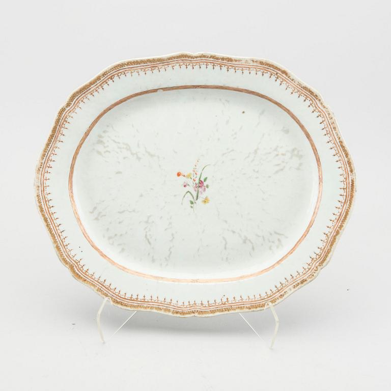 KINA PORSLIN, 5 delar, Kina, Qianlong (1736-96).