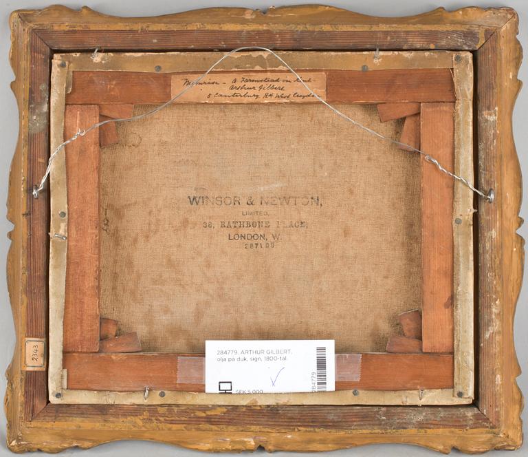 ARTHUR GILBERT, olja på duk, sign, 1800-tal.