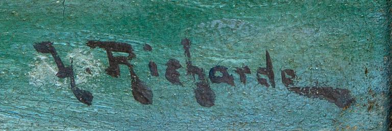 Ludvig Richarde, oil on canvas signed.