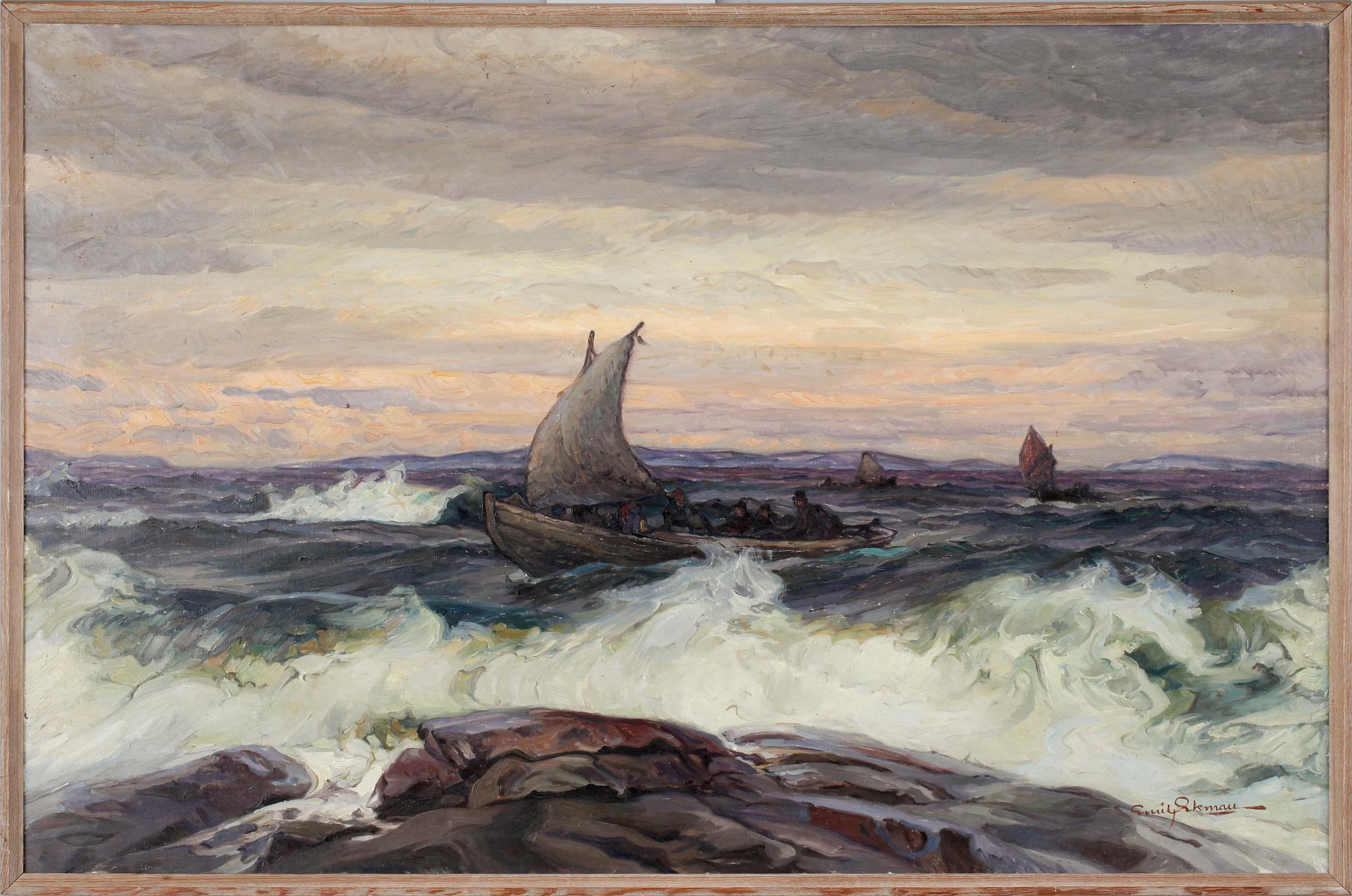 EMIL EKMAN, olja på duk, sign.