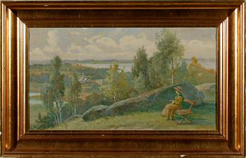 IDA TÖRNSTRÖM, olja på duk. Sign.