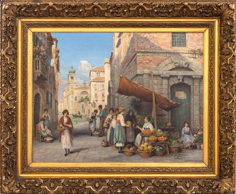 Trevor Haddon, oil on canvas signed.