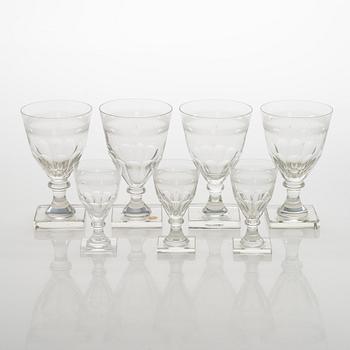 Glasservis, 23 delar, "Gustaf III", Iittala, 1913-41.