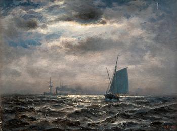 Oscar Kleineh, SHIPS IN MOONLIGHT.