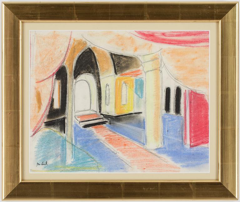 JOHN JON-AND, pastell, stämpelsignerad.