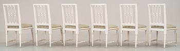 Six Gustavian chairs by A. Hellman.