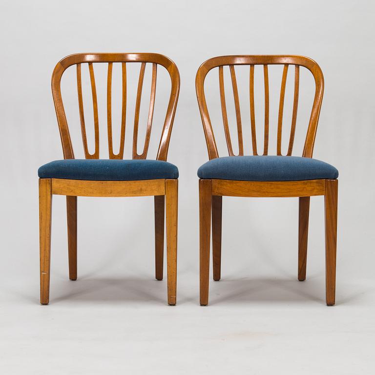 Marianne Boman, a set six 1940's 'Marianne' side chairs for OY Boman Ab.