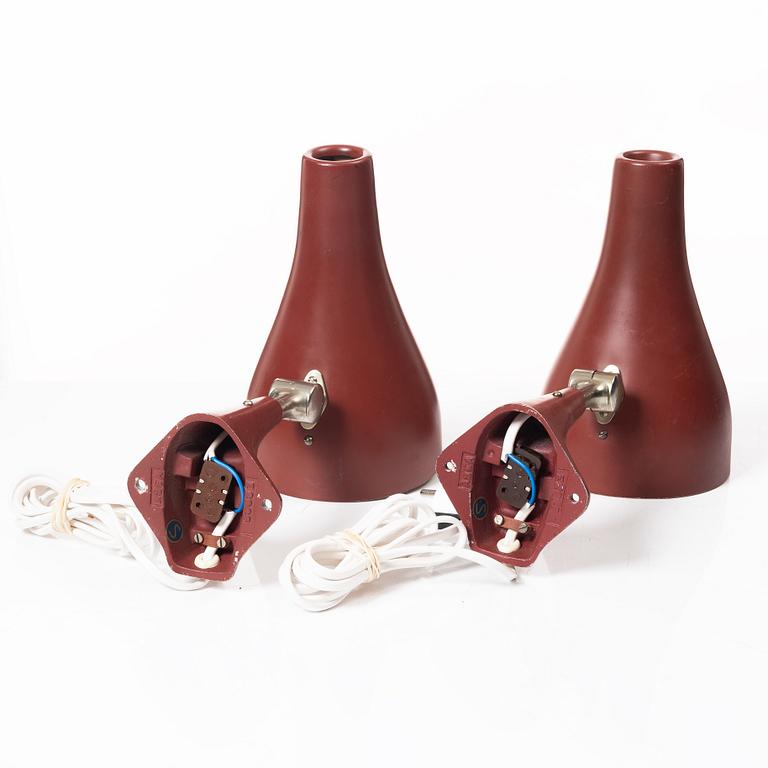 Asea, a pair of wall lamps model "E2928", 1950s.