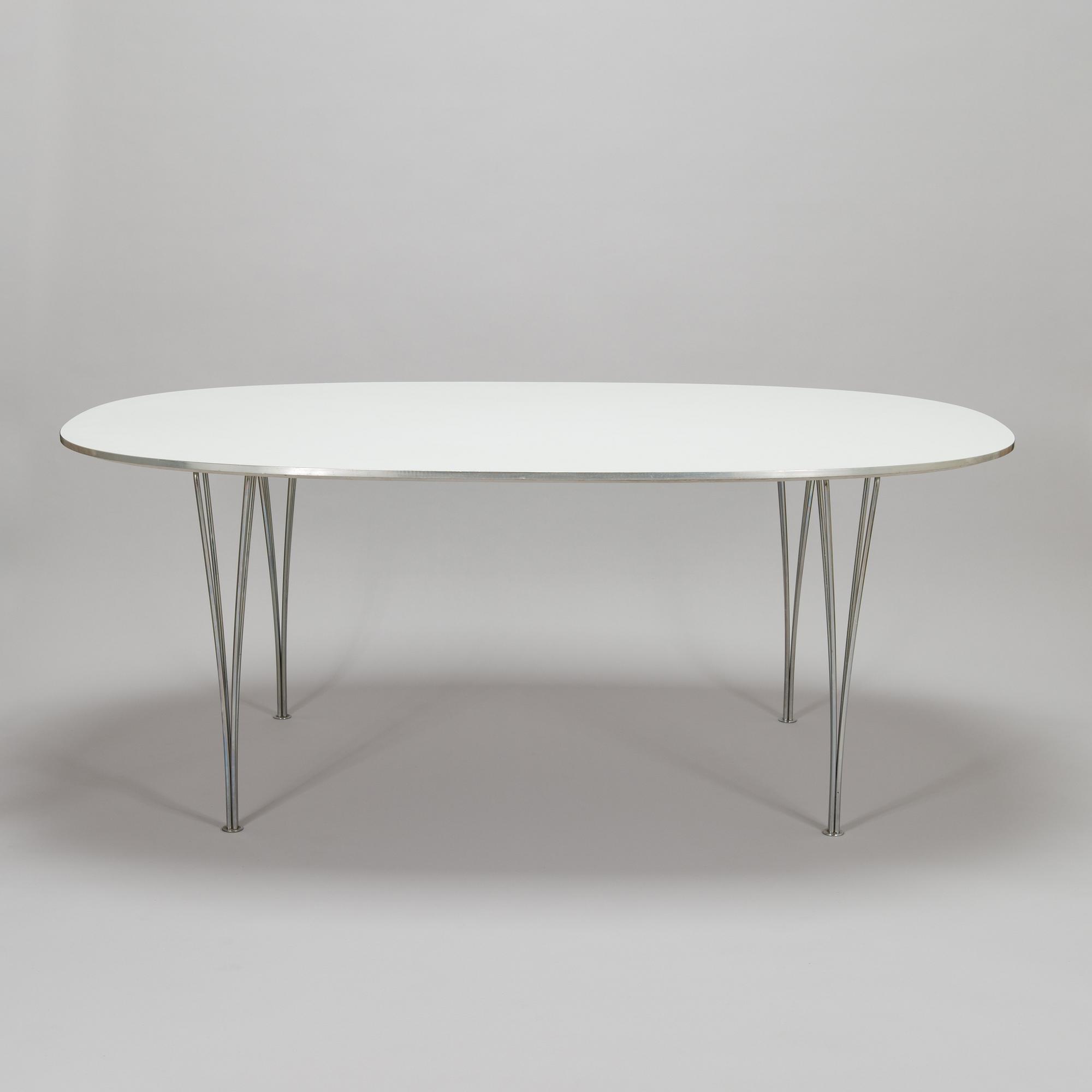 Bruno Mathsson & Piet Hein, dining table, "Superellips", Fritz Hansen, Danmark.