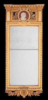 A Gustavian mirror by J. Åkerblad dated 1786.