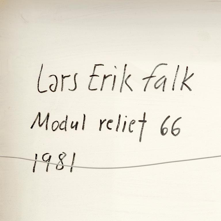 Lars-Erik Falk, relief signerad och daterad 1981.