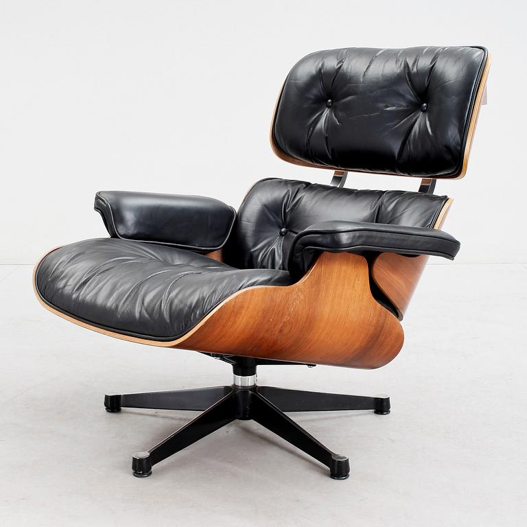 FÅTÖLJ, "Lounge Chair, Charles & Ray Eames, USA, Herman Miller, 1970-tal.