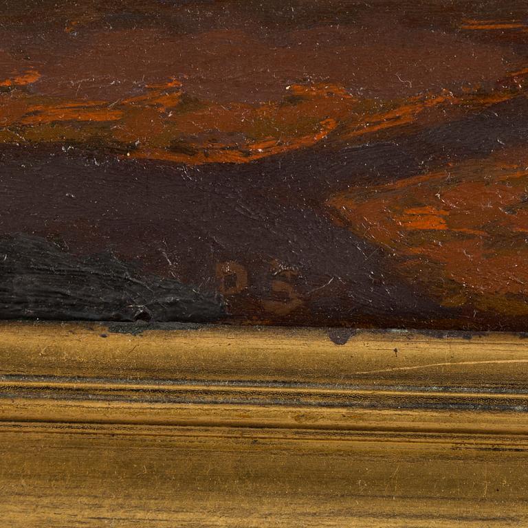 PELLE SWEDLUND, oil on panel, signed.