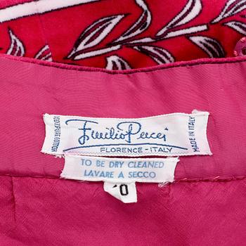 EMILIO PUCCI, a pink velvet skirt, size 40.