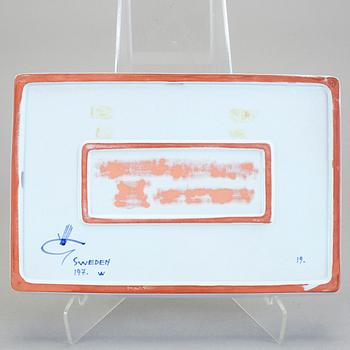 FAT, fajans, "Karneval", Stig Lindberg, Gustavsberg Studio.