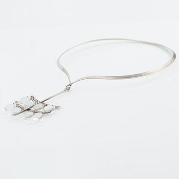 Vivianna Torun Bülow-Hübe, a necklace with a pendant, No. 169 and No. 135, sterling silver with rock crystal, for Georg.
