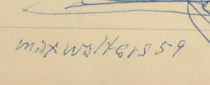 Max Walter Svanberg, bläck signerad daterad 59.