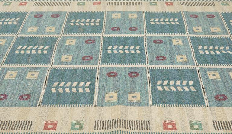 CARL DANGEL, matta, rölakan, signerad CD, 303,5 x 198 cm, Sverige omkring 1900-talets mitt.