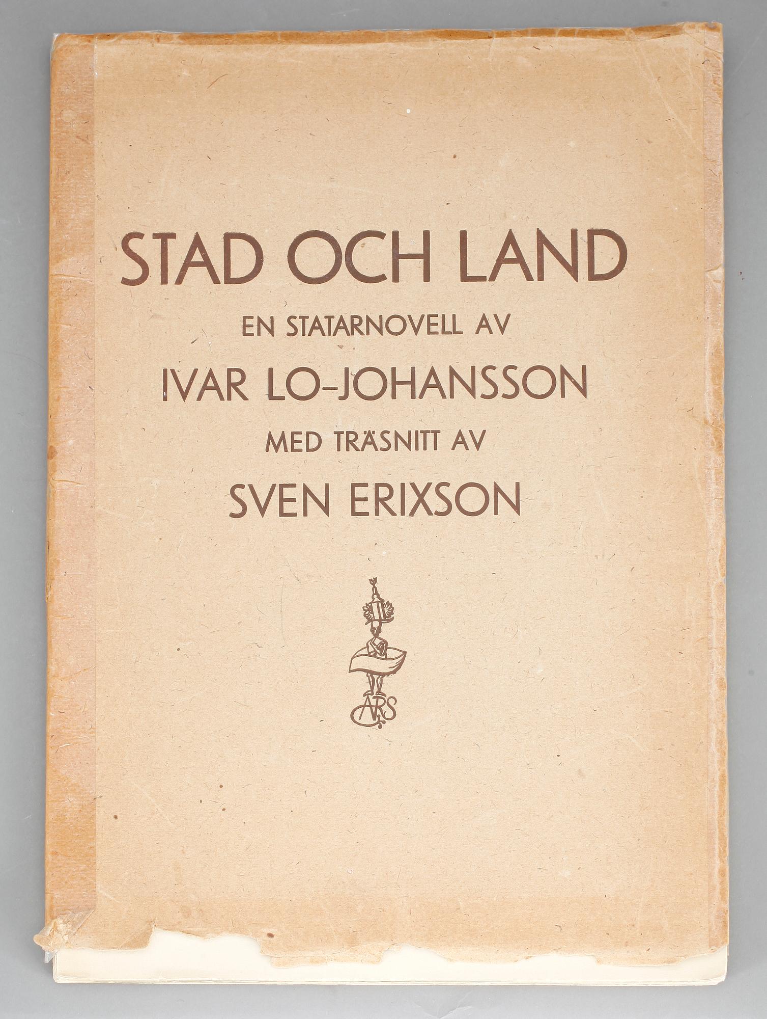 BOK, "Stad och Land", nr 7/75, Ivar Lo-Johansson, Sven Erixson, tryckt 1945.