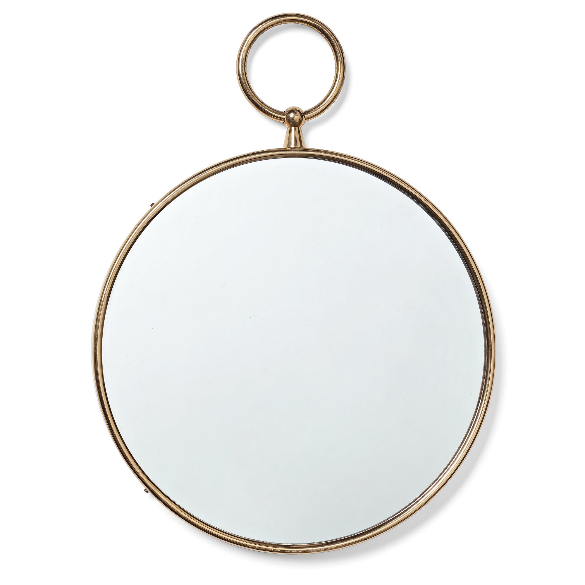 Piero Fornasetti, a brass framed mirror, Milan, Italy.